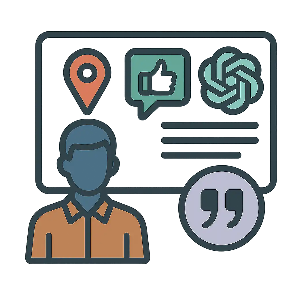 Logo GEO – Sichtbarkeit, Empfehlungen und Zitierungen in ChatGPT, Perplexity & Co.