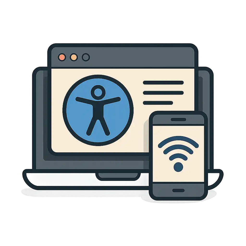 Logo Schulungen zur digitalen Barrierefreiheit